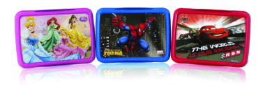 Admark inmould labels for Sistema; Spiderman; Disney Princesses; Cars