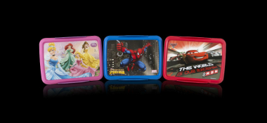 Admark inmould labels for Sistema; Spiderman; Disney Princesses; Cars