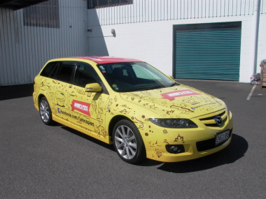 JOHNS PIES CAR WRAP BY ADMARK